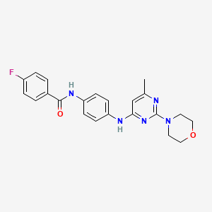 4-fluoro-N-(4-((6-methyl-2-morpholinopyrimidin-4-yl)amino)phenyl)benzamide