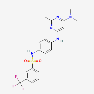 molecular formula C20H20F3N5O2S B11302533 N-(4-((6-(dimethylamino)-2-methylpyrimidin-4-yl)amino)phenyl)-3-(trifluoromethyl)benzenesulfonamide 