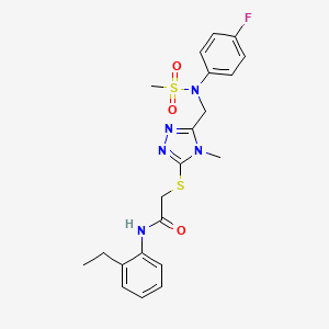 N-(2-ethylphenyl)-2-[(5-{[(4-fluorophenyl)(methylsulfonyl)amino]methyl}-4-methyl-4H-1,2,4-triazol-3-yl)sulfanyl]acetamide