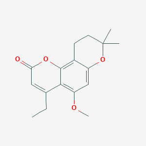 4-ethyl-5-methoxy-8,8-dimethyl-9,10-dihydro-2H,8H-pyrano[2,3-f]chromen-2-one