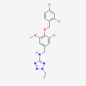 N-{3-bromo-4-[(2,4-dichlorobenzyl)oxy]-5-methoxybenzyl}-2-ethyl-2H-tetrazol-5-amine