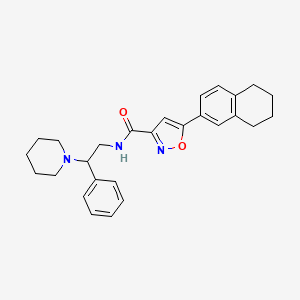 N-[2-phenyl-2-(piperidin-1-yl)ethyl]-5-(5,6,7,8-tetrahydronaphthalen-2-yl)-1,2-oxazole-3-carboxamide