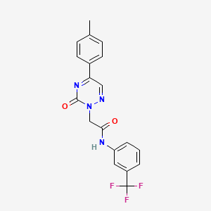 molecular formula C19H15F3N4O2 B11302660 2-[5-(4-methylphenyl)-3-oxo-1,2,4-triazin-2(3H)-yl]-N-[3-(trifluoromethyl)phenyl]acetamide 