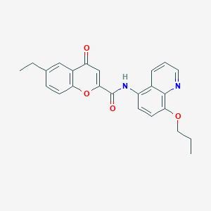 6-ethyl-4-oxo-N-(8-propoxyquinolin-5-yl)-4H-chromene-2-carboxamide