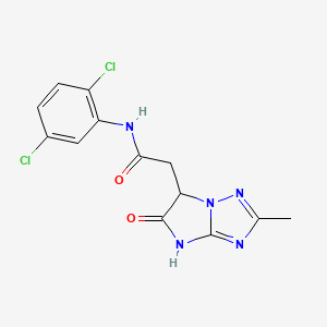 molecular formula C13H11Cl2N5O2 B11302669 N-(2,5-dichlorophenyl)-2-(2-methyl-5-oxo-5,6-dihydro-4H-imidazo[1,2-b][1,2,4]triazol-6-yl)acetamide 