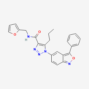 molecular formula C24H21N5O3 B11302673 N-(furan-2-ylmethyl)-1-(3-phenyl-2,1-benzoxazol-5-yl)-5-propyl-1H-1,2,3-triazole-4-carboxamide 