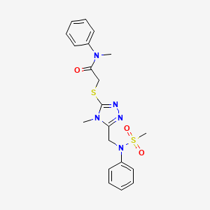 N-methyl-2-[(4-methyl-5-{[(methylsulfonyl)(phenyl)amino]methyl}-4H-1,2,4-triazol-3-yl)sulfanyl]-N-phenylacetamide