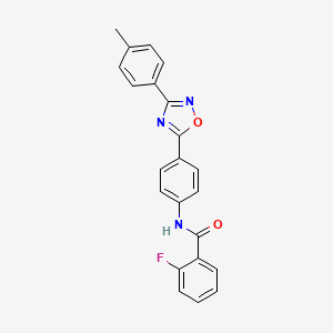 2-fluoro-N-{4-[3-(4-methylphenyl)-1,2,4-oxadiazol-5-yl]phenyl}benzamide