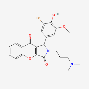 1-(3-Bromo-4-hydroxy-5-methoxyphenyl)-2-[3-(dimethylamino)propyl]-1,2-dihydrochromeno[2,3-c]pyrrole-3,9-dione