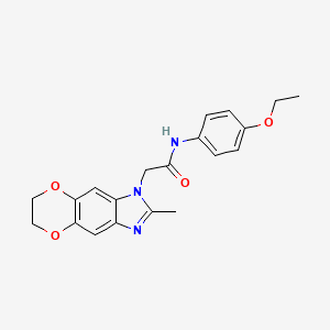 N-(4-ethoxyphenyl)-2-(2-methyl-6,7-dihydro-1H-[1,4]dioxino[2,3-f]benzimidazol-1-yl)acetamide