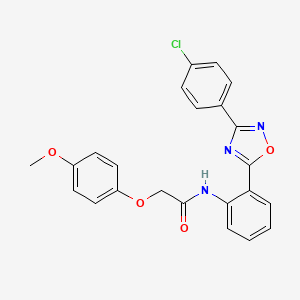 N-{2-[3-(4-chlorophenyl)-1,2,4-oxadiazol-5-yl]phenyl}-2-(4-methoxyphenoxy)acetamide