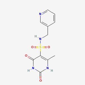 2,4-dihydroxy-6-methyl-N-(pyridin-3-ylmethyl)pyrimidine-5-sulfonamide