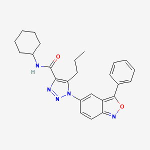 N-cyclohexyl-1-(3-phenyl-2,1-benzoxazol-5-yl)-5-propyl-1H-1,2,3-triazole-4-carboxamide