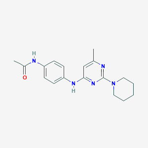 molecular formula C18H23N5O B11302809 N-(4-{[6-Methyl-2-(piperidin-1-YL)pyrimidin-4-YL]amino}phenyl)acetamide 