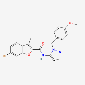 6-bromo-N-[1-(4-methoxybenzyl)-1H-pyrazol-5-yl]-3-methyl-1-benzofuran-2-carboxamide