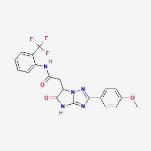 2-[2-(4-methoxyphenyl)-5-oxo-5,6-dihydro-4H-imidazo[1,2-b][1,2,4]triazol-6-yl]-N-[2-(trifluoromethyl)phenyl]acetamide