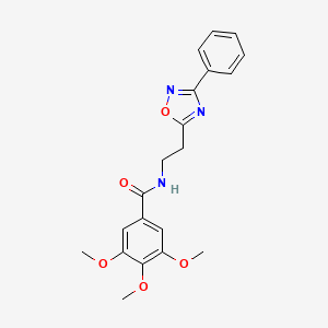 3,4,5-trimethoxy-N-[2-(3-phenyl-1,2,4-oxadiazol-5-yl)ethyl]benzamide