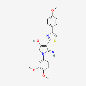 5-amino-1-(3,4-dimethoxyphenyl)-4-[4-(4-methoxyphenyl)-1,3-thiazol-2-yl]-1,2-dihydro-3H-pyrrol-3-one