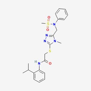 2-[(4-methyl-5-{[(methylsulfonyl)(phenyl)amino]methyl}-4H-1,2,4-triazol-3-yl)sulfanyl]-N-[2-(propan-2-yl)phenyl]acetamide