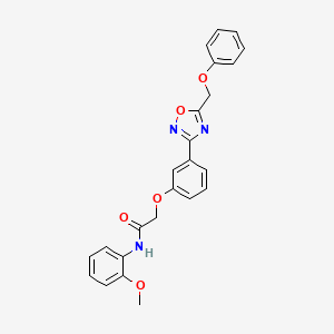 N-(2-methoxyphenyl)-2-{3-[5-(phenoxymethyl)-1,2,4-oxadiazol-3-yl]phenoxy}acetamide