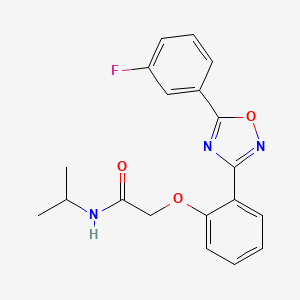 2-{2-[5-(3-fluorophenyl)-1,2,4-oxadiazol-3-yl]phenoxy}-N-(propan-2-yl)acetamide