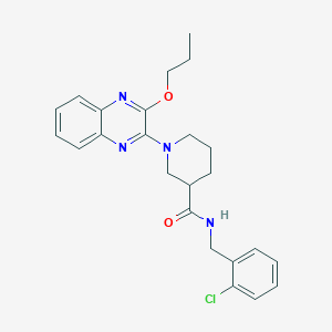 molecular formula C24H27ClN4O2 B11302942 N-(2-chlorobenzyl)-1-(3-propoxyquinoxalin-2-yl)piperidine-3-carboxamide 