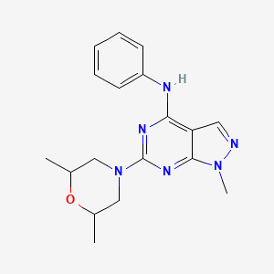 6-(2,6-dimethylmorpholin-4-yl)-1-methyl-N-phenyl-1H-pyrazolo[3,4-d]pyrimidin-4-amine