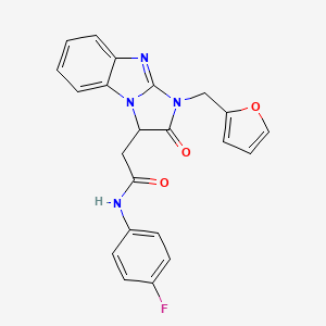 N-(4-fluorophenyl)-2-[1-(furan-2-ylmethyl)-2-oxo-2,3-dihydro-1H-imidazo[1,2-a]benzimidazol-3-yl]acetamide