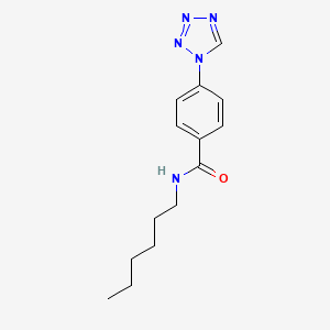 N-hexyl-4-(1H-tetrazol-1-yl)benzamide