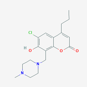 6-Chloro-7-hydroxy-8-[(4-methylpiperazin-1-yl)methyl]-4-propylchromen-2-one