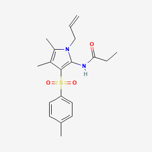 N-{4,5-dimethyl-3-[(4-methylphenyl)sulfonyl]-1-(prop-2-en-1-yl)-1H-pyrrol-2-yl}propanamide