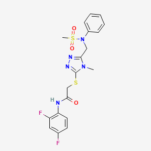 N-(2,4-difluorophenyl)-2-[(4-methyl-5-{[(methylsulfonyl)(phenyl)amino]methyl}-4H-1,2,4-triazol-3-yl)sulfanyl]acetamide