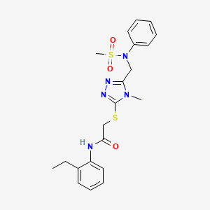 N-(2-ethylphenyl)-2-[(4-methyl-5-{[(methylsulfonyl)(phenyl)amino]methyl}-4H-1,2,4-triazol-3-yl)sulfanyl]acetamide