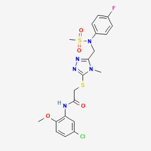 N-(5-chloro-2-methoxyphenyl)-2-[(5-{[(4-fluorophenyl)(methylsulfonyl)amino]methyl}-4-methyl-4H-1,2,4-triazol-3-yl)sulfanyl]acetamide