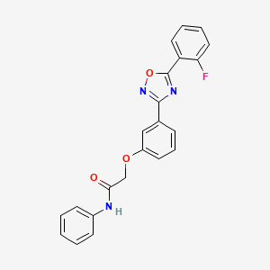 2-{3-[5-(2-fluorophenyl)-1,2,4-oxadiazol-3-yl]phenoxy}-N-phenylacetamide