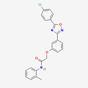 2-{3-[5-(4-chlorophenyl)-1,2,4-oxadiazol-3-yl]phenoxy}-N-(2-methylphenyl)acetamide