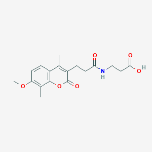 N-[3-(7-methoxy-4,8-dimethyl-2-oxo-2H-chromen-3-yl)propanoyl]-beta-alanine