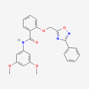 N-(3,5-dimethoxyphenyl)-2-[(3-phenyl-1,2,4-oxadiazol-5-yl)methoxy]benzamide