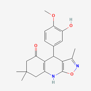 4-(3-hydroxy-4-methoxyphenyl)-3,7,7-trimethyl-4,7,8,9-tetrahydro[1,2]oxazolo[5,4-b]quinolin-5(6H)-one