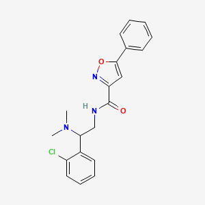 molecular formula C20H20ClN3O2 B11303156 N-[2-(2-chlorophenyl)-2-(dimethylamino)ethyl]-5-phenyl-1,2-oxazole-3-carboxamide 