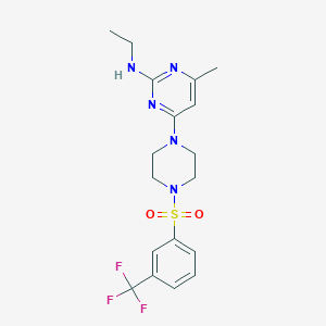 N-Ethyl-4-methyl-6-{4-[3-(trifluoromethyl)benzenesulfonyl]piperazin-1-YL}pyrimidin-2-amine