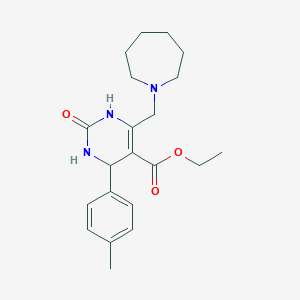 Ethyl 6-(azepan-1-ylmethyl)-4-(4-methylphenyl)-2-oxo-1,2,3,4-tetrahydropyrimidine-5-carboxylate