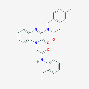 N-(4-{2-[(2-ethylphenyl)amino]-2-oxoethyl}-3-oxo-3,4-dihydroquinoxalin-2-yl)-N-(4-methylbenzyl)acetamide