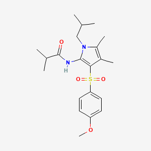 N-{3-[(4-methoxyphenyl)sulfonyl]-4,5-dimethyl-1-(2-methylpropyl)-1H-pyrrol-2-yl}-2-methylpropanamide