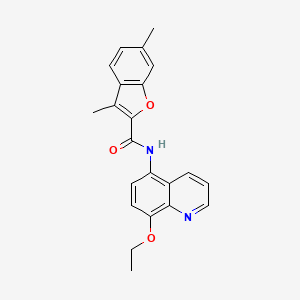 molecular formula C22H20N2O3 B11303261 N-(8-ethoxyquinolin-5-yl)-3,6-dimethyl-1-benzofuran-2-carboxamide 