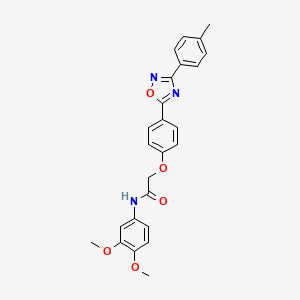 N-(3,4-dimethoxyphenyl)-2-{4-[3-(4-methylphenyl)-1,2,4-oxadiazol-5-yl]phenoxy}acetamide