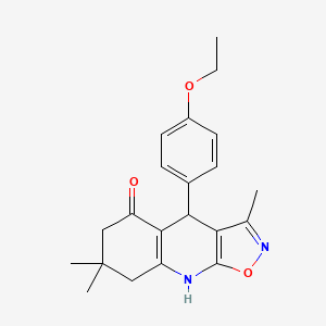 molecular formula C21H24N2O3 B11303313 4-(4-ethoxyphenyl)-3,7,7-trimethyl-4H,5H,6H,7H,8H,9H-[1,2]oxazolo[5,4-b]quinolin-5-one 