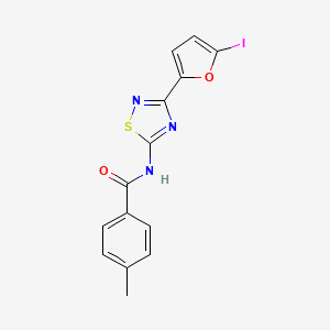 N-[3-(5-iodofuran-2-yl)-1,2,4-thiadiazol-5-yl]-4-methylbenzamide