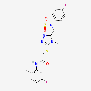 N-(5-fluoro-2-methylphenyl)-2-[(5-{[(4-fluorophenyl)(methylsulfonyl)amino]methyl}-4-methyl-4H-1,2,4-triazol-3-yl)sulfanyl]acetamide