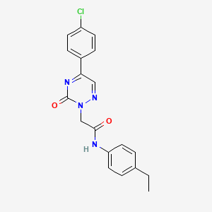 molecular formula C19H17ClN4O2 B11303386 2-[5-(4-chlorophenyl)-3-oxo-1,2,4-triazin-2(3H)-yl]-N-(4-ethylphenyl)acetamide 